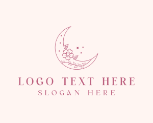 Organic - Floral Moon Boutique logo design