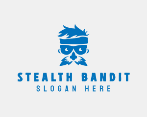 Bandit - Hipster Mustache Man logo design