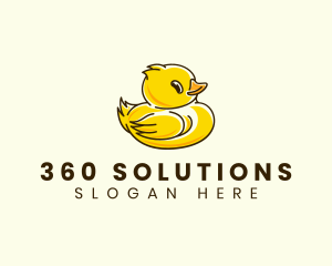 Cute Duck Chick logo design