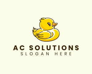 Cute Duck Chick logo design