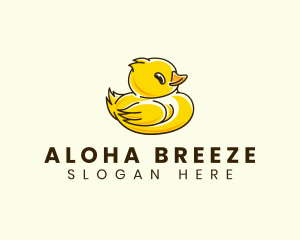 Cute Duck Chick logo design