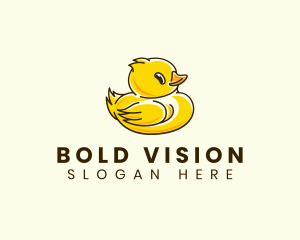 Cute Duck Chick logo design