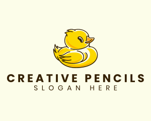 Cute Duck Chick logo design