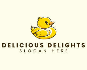 Cute Duck Chick logo design