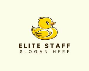 Cute Duck Chick logo design