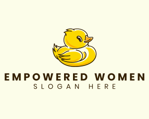 Cute Duck Chick logo design