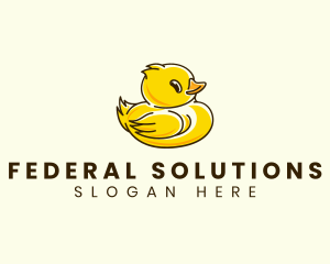 Cute Duck Chick logo design