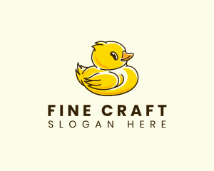 Cute Duck Chick logo design