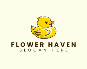 Cute Duck Chick logo design