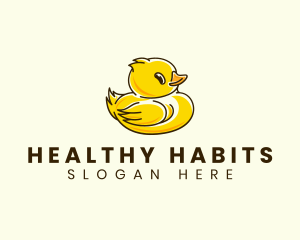 Cute Duck Chick logo design