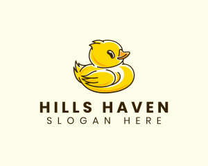 Cute Duck Chick logo design