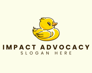 Cute Duck Chick logo design