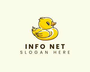 Cute Duck Chick logo design