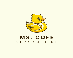 Cute Duck Chick logo design