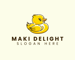 Cute Duck Chick logo design