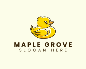 Cute Duck Chick logo design