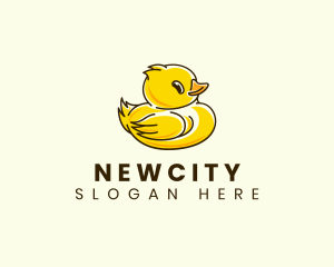 Cute Duck Chick logo design