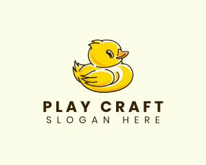 Cute Duck Chick logo design