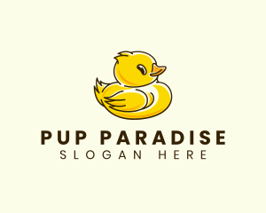 Cute Duck Chick logo design