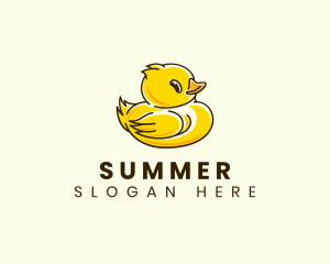 Cute Duck Chick logo design