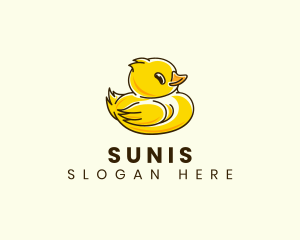 Cute Duck Chick logo design