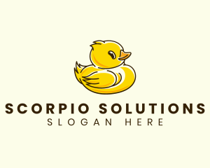 Cute Duck Chick logo design