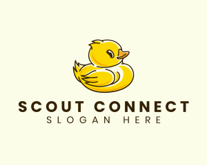 Cute Duck Chick logo design