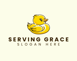 Cute Duck Chick logo design