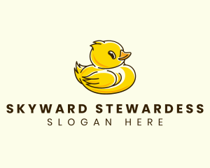 Cute Duck Chick logo design