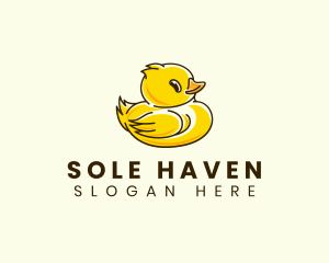 Cute Duck Chick logo design