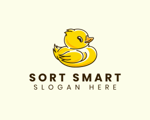 Cute Duck Chick logo design