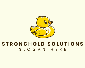 Cute Duck Chick logo design