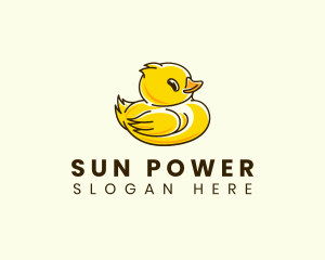 Cute Duck Chick logo design