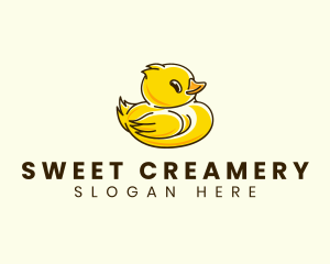 Cute Duck Chick logo design