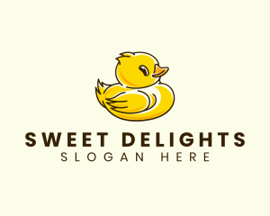 Cute Duck Chick logo design