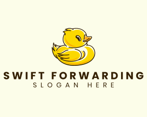 Cute Duck Chick logo design