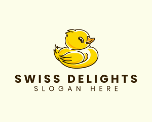 Cute Duck Chick logo design