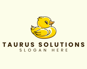 Cute Duck Chick logo design