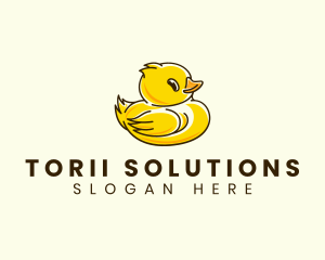 Cute Duck Chick logo design