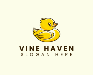 Cute Duck Chick logo design