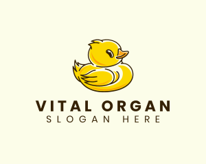 Cute Duck Chick logo design