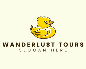 Cute Duck Chick logo design