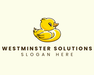 Cute Duck Chick logo design