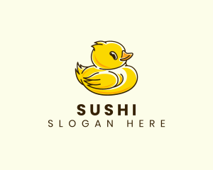 Cute Duck Chick logo design