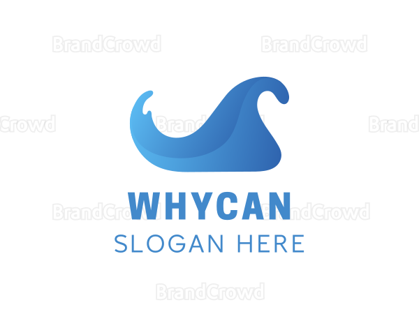 Blue Gradient Wave Logo