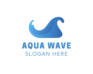 Blue Gradient Wave logo design