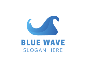 Blue Gradient Wave logo design