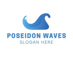 Blue Gradient Wave logo design