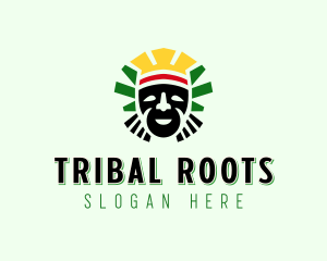 Rasta Tribal Mask logo design