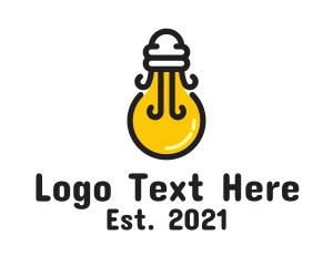 Light Bulb Jellyfish logo design